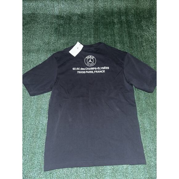 Men's S Nike Jordan PSG Paris Saint Germain Shirt Soccer Black Tiger FV7734-045 - Picture 4 of 7